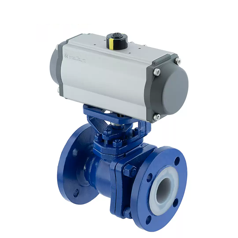 Pneumatic Fluorine Lined WCB Ball Valve
